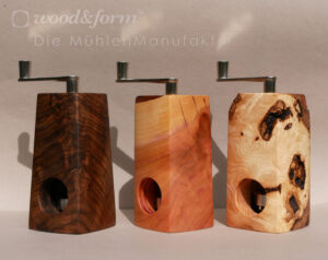 Woodandform Muskatmühlen Walnuss Kirsche Esche